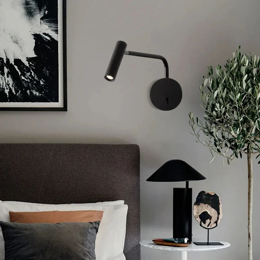 Modern Wandlampe Metall Schwarz Wohnzimmer