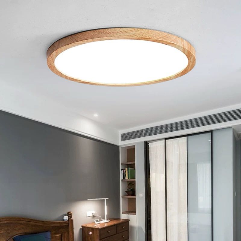 Modern Deckenleuchte Holz Weiß Arbeitszimmer