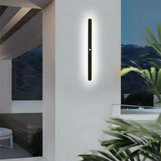 Moderne Außenwandleuchte LED Linear Schwarz Terrasse/Garten