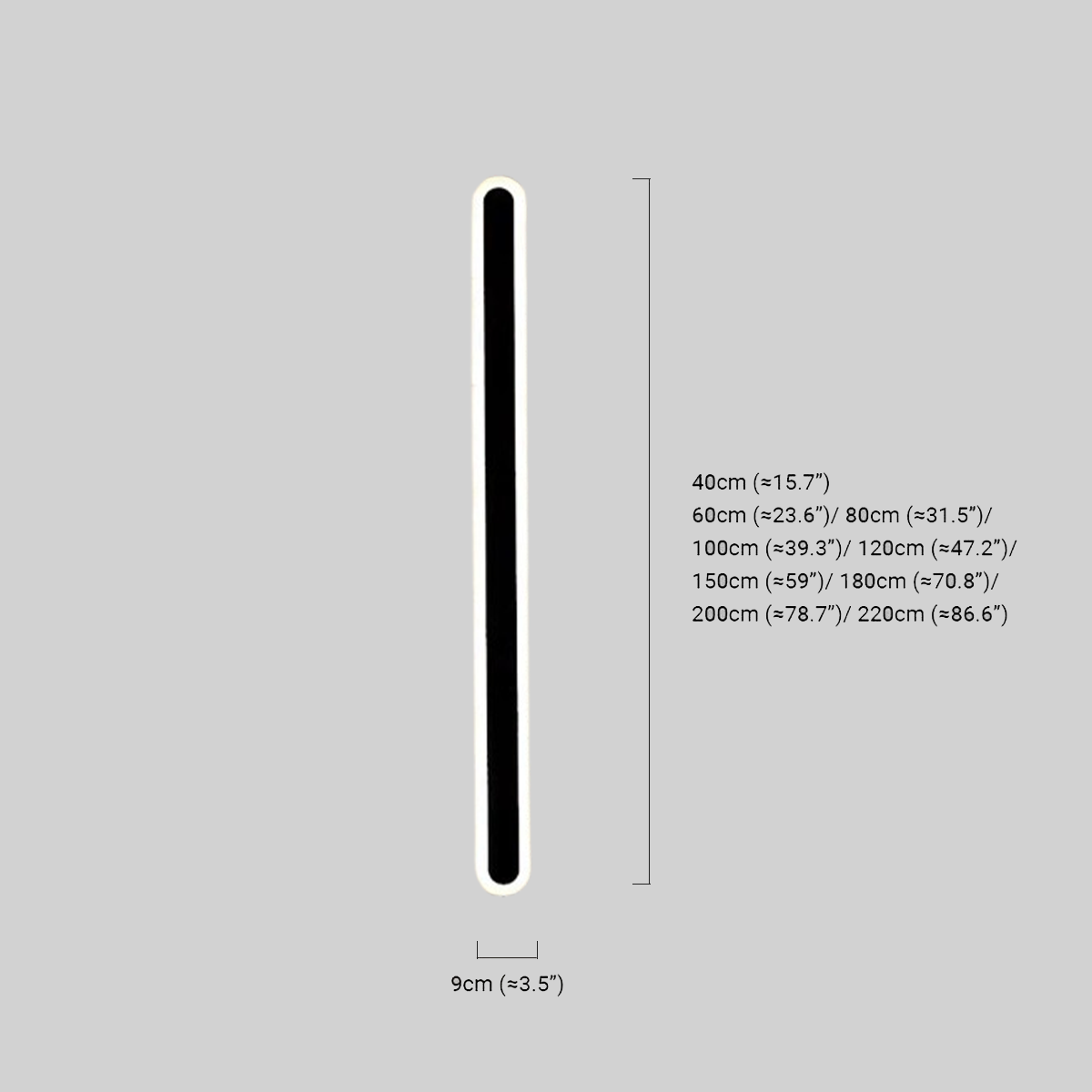 Moderne Außenwandleuchte LED Linear Schwarz Terrasse/Garten