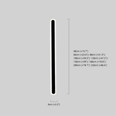 Moderne Außenwandleuchte LED Linear Schwarz Terrasse/Garten