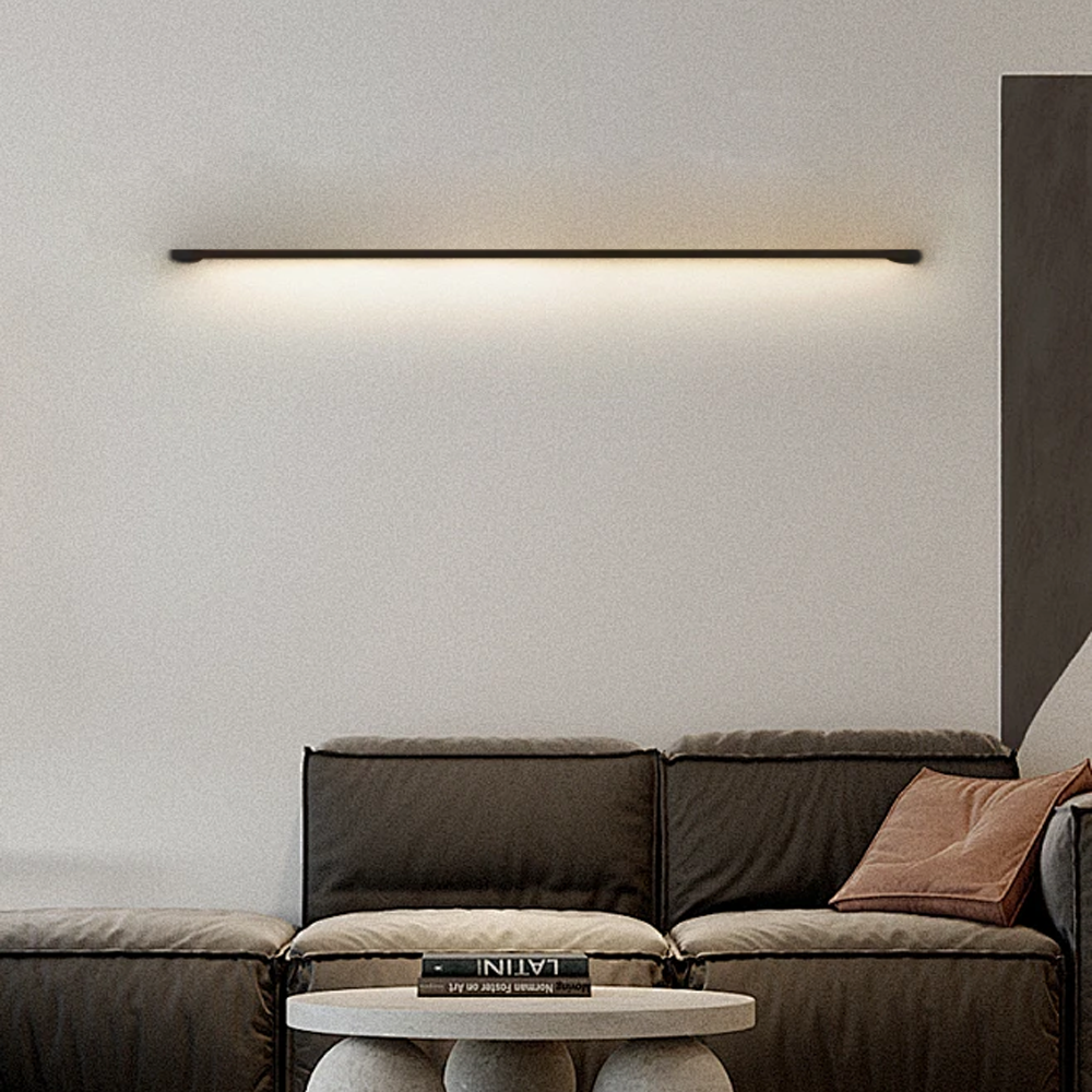 Moderne Wandlampe LED Linear Schwarz Metall Wohn/Schlafzimmer