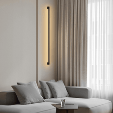 Moderne Wandlampe LED Linear Schwarz Metall Wohn/Schlafzimmer