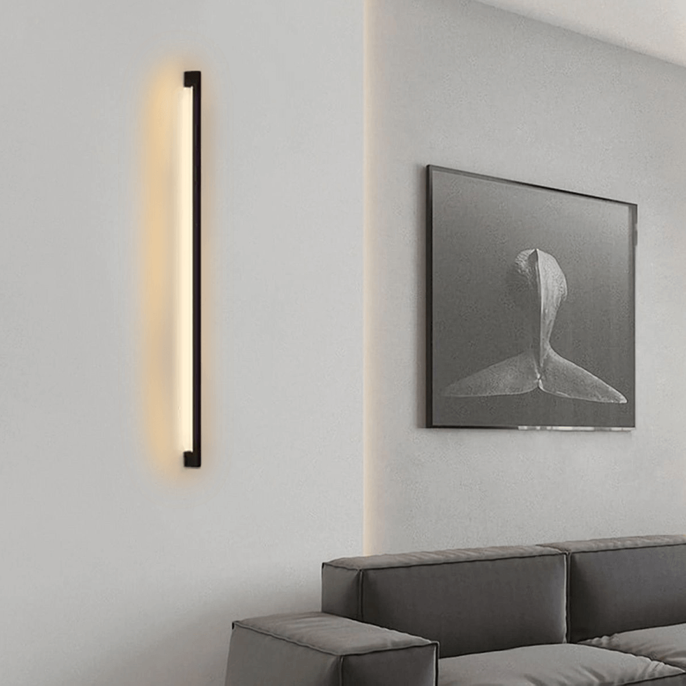 Moderne Wandlampe LED Linear Schwarz Metall Wohn/Schlafzimmer