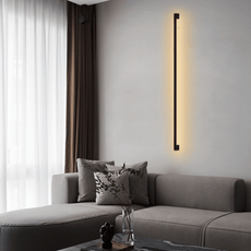 Moderne Wandlampe LED Linear Schwarz Metall Wohn/Schlafzimmer