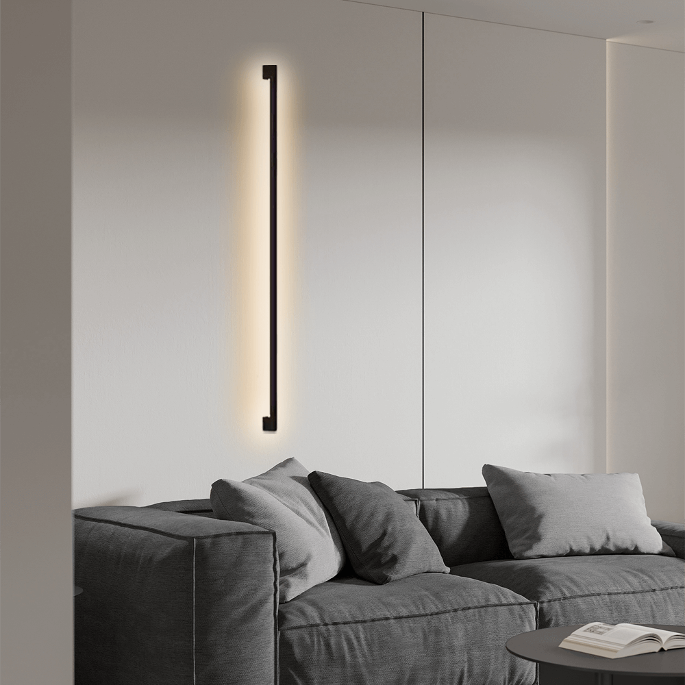 Moderne Wandlampe LED Linear Schwarz Metall Wohn/Schlafzimmer