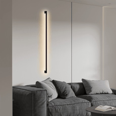 Moderne Wandlampe LED Linear Schwarz Metall Wohn/Schlafzimmer
