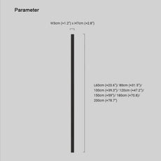 Moderne Wandlampe LED Linear Schwarz Metall Wohn/Schlafzimmer