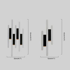 Moderne Wandleuchte Schwarz Metall Acryl Geometrische Wohnzimmer