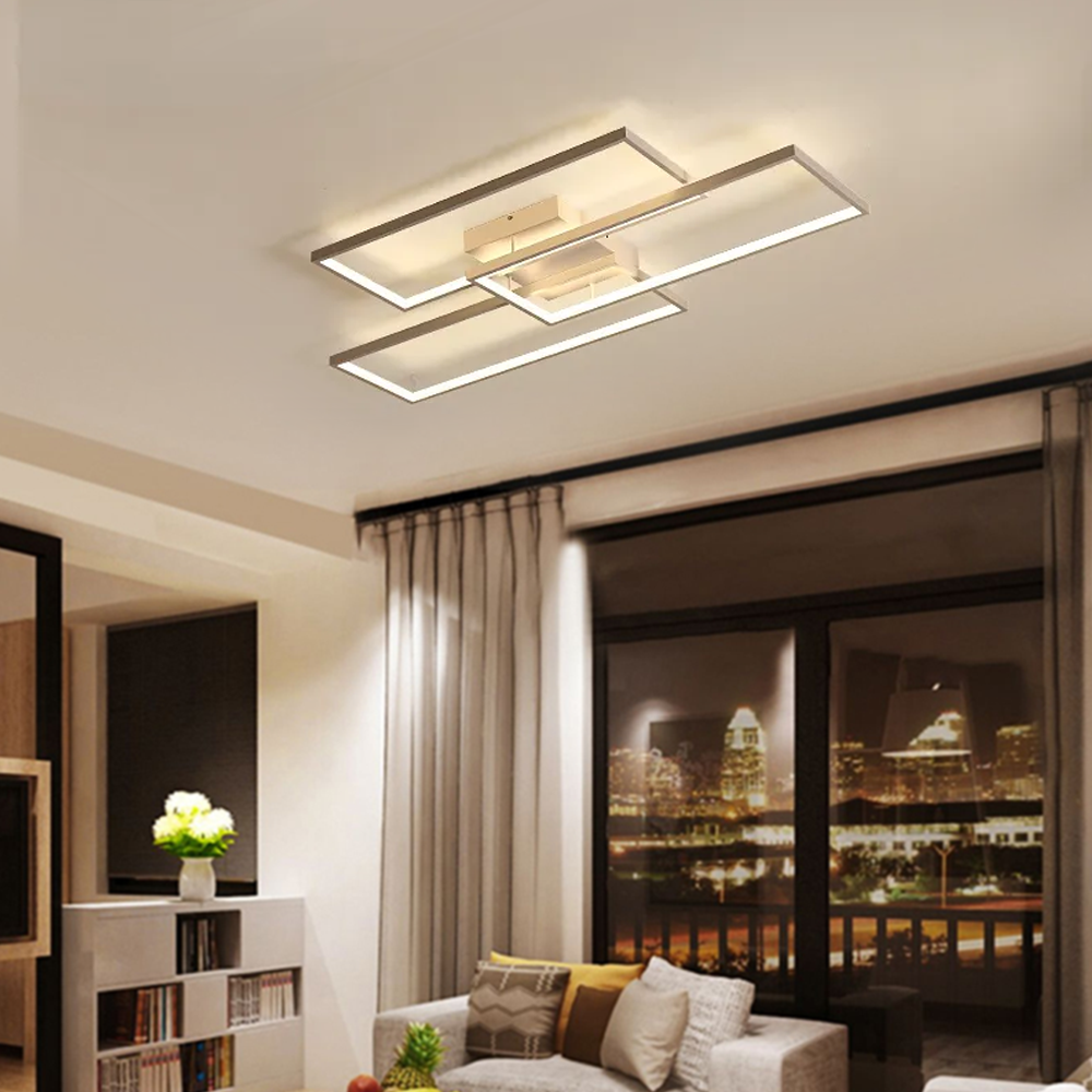 Modern Deckenleuchte Metall Schwarz/Weiß Wohnzimmer