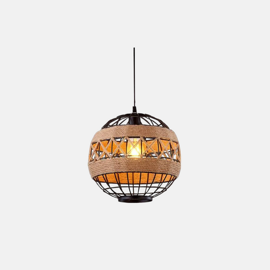 Vintage Pendelleuchte LED Globular Schwarz Metall Esszimmer
