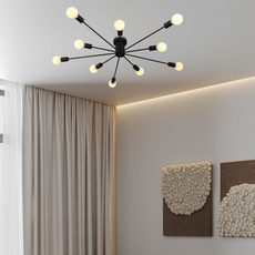 Moderne Deckenleuchte Weiß/Schwarz/Gold Metall Bubble Schlafzimmer