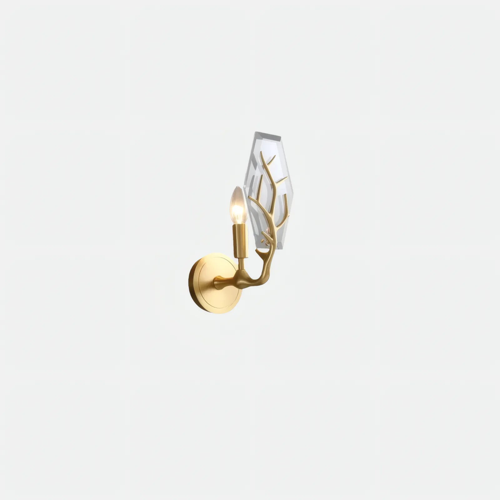 Modern Wandlampe Metall/Kristall Gold Schlafzimmer