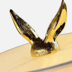 Art Deco Tischlampe Kaninchenform Gold Metall Resin Schlafzimmer