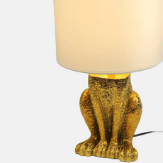 Art Deco Tischlampe Kaninchenform Gold Metall Resin Schlafzimmer