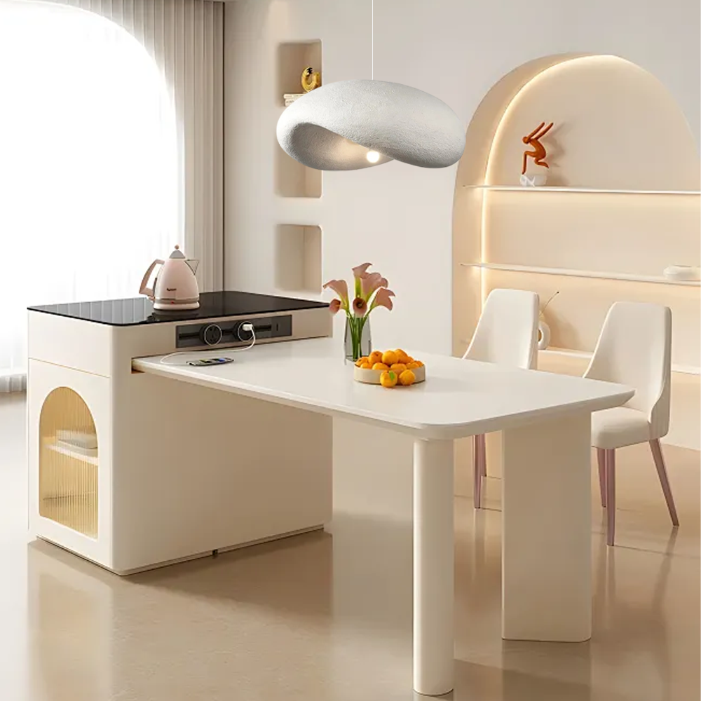  Modern Pendelleuchte LED Styropor Milchig Weiß-eine gemütliche und einladende Atmosphäre für entspannte Abende und erholsamen Schlaf schafft.