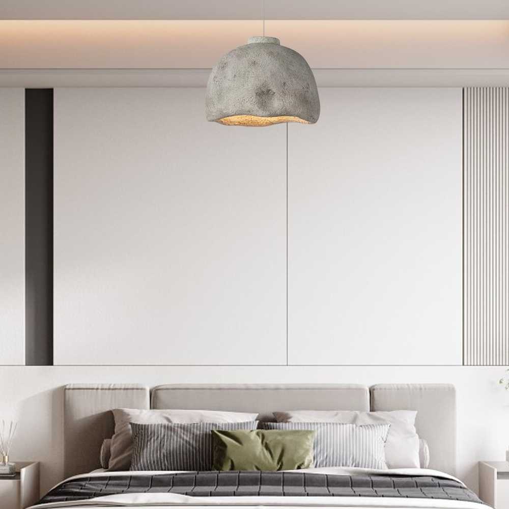 Art Deco Pendelleuchte LED Kuppel Grau Polyethylen Esszimmer