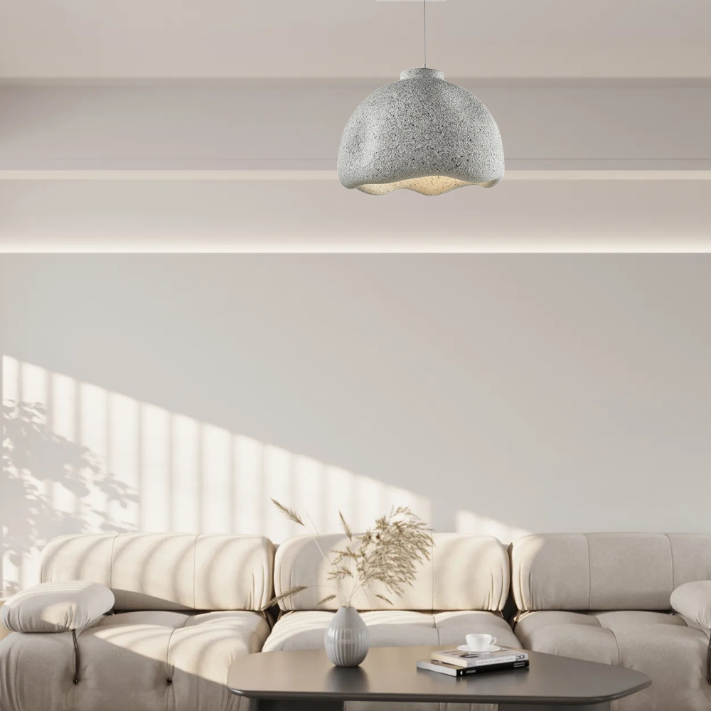 Art Deco Pendelleuchte LED Kuppel Grau Polyethylen Esszimmer