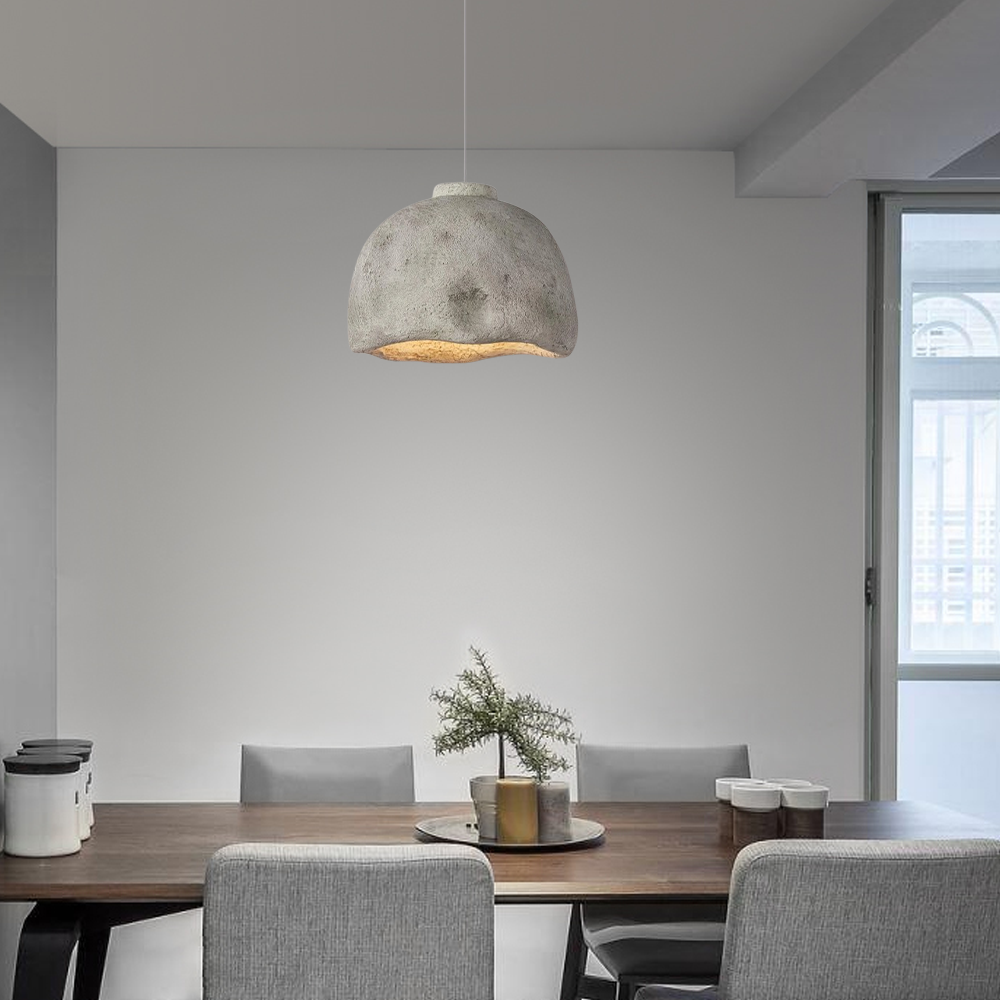 Art Deco Pendelleuchte LED Kuppel Grau Polyethylen Esszimmer
