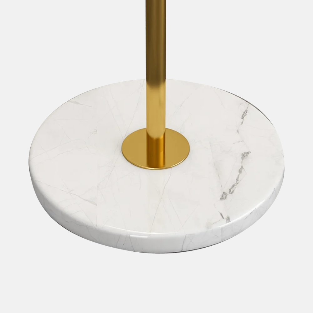 Art Deco Stehlampe LED Blumen Gold Metall Wohnzimmer
