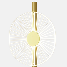 Art Deco Stehlampe LED Blumen Gold Metall Wohnzimmer