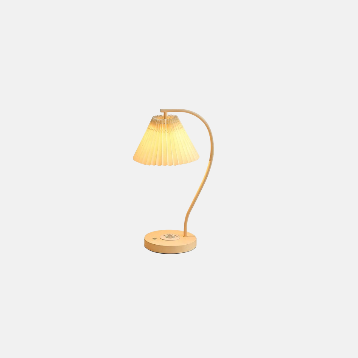 Minimalistisch Tischlampe LED Stoff/Metall Beige Schlafzimmer