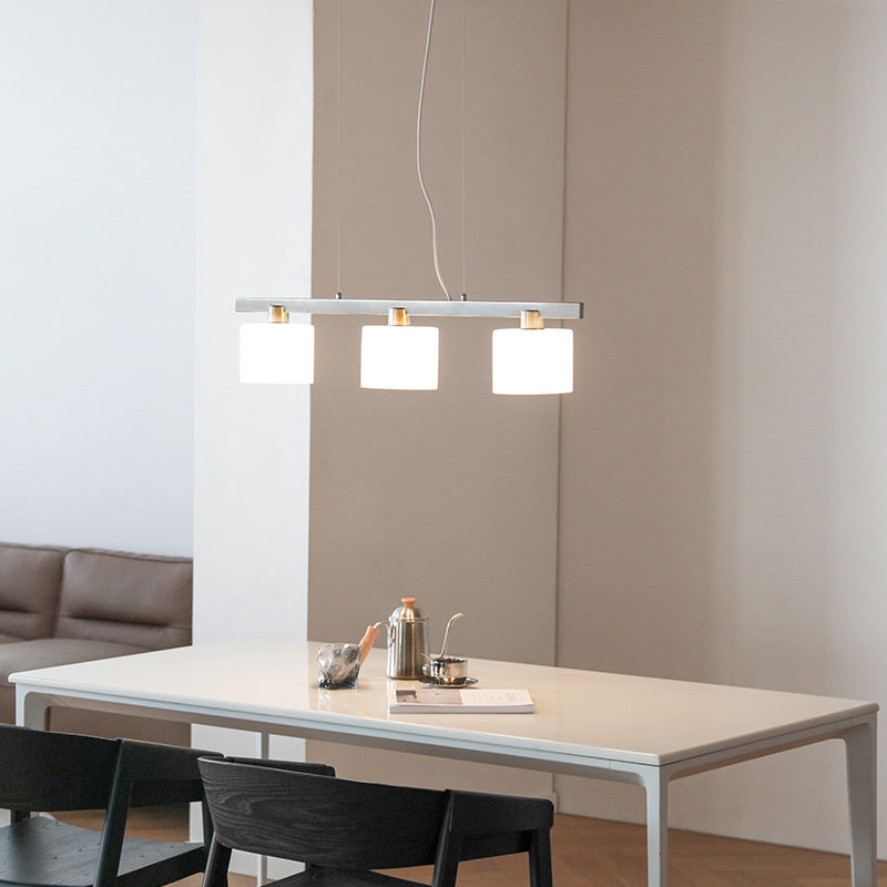 Minimalistisch Pendelleuchte Metall Weiß Esszimmer