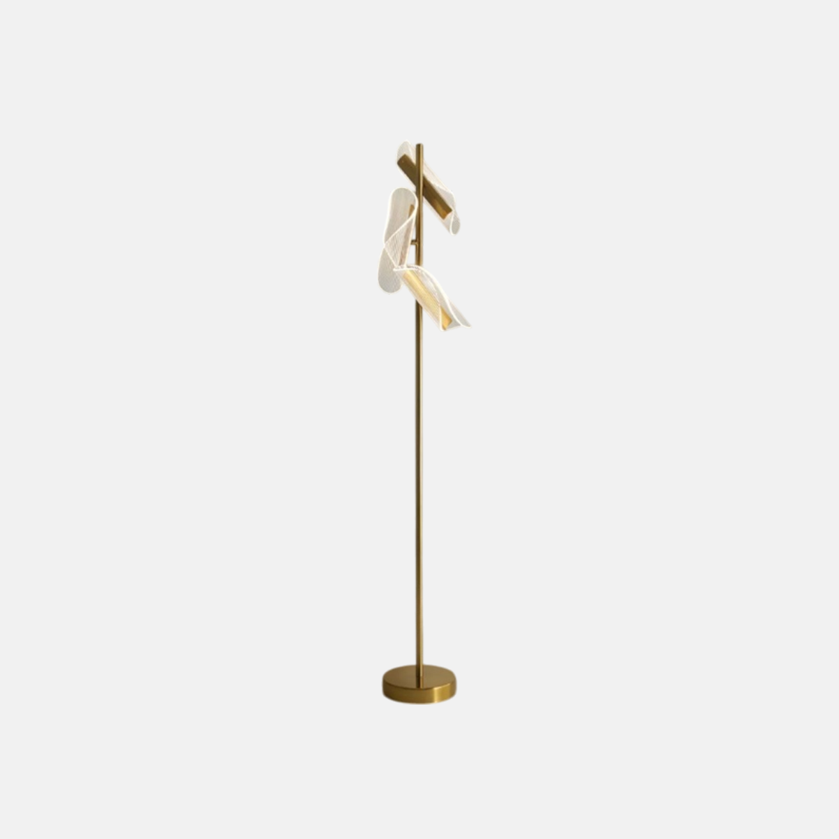 Modern Stehleuchte LED Linear Gold Acryl Metall Schlafzimmer