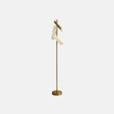 Modern Stehleuchte LED Linear Gold Acryl Metall Schlafzimmer