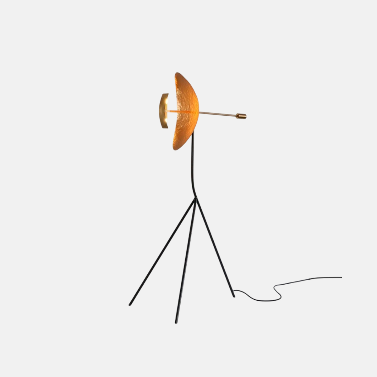 Modern Stehleuchte LED Stativ Reflexion Metall Gold Wohnzimmer