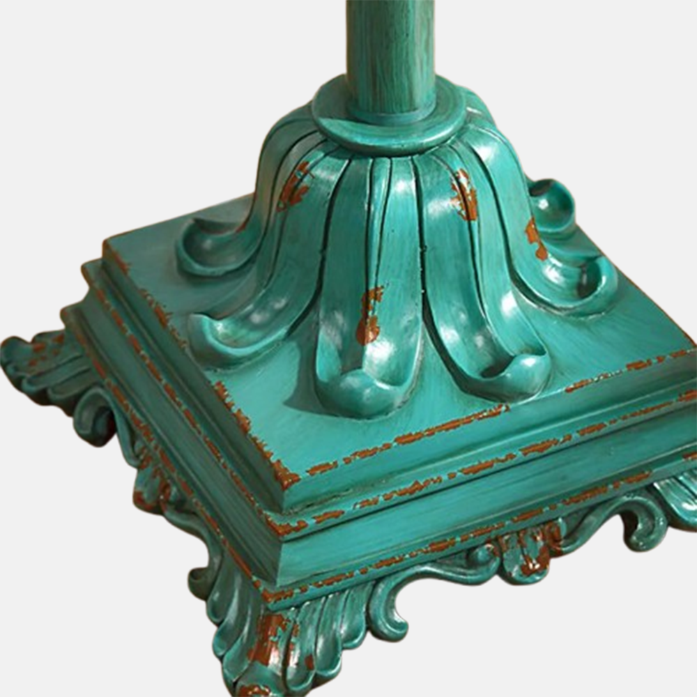 Vintage Stehleuchte LED Grün Metall Resin Wohnzimmer