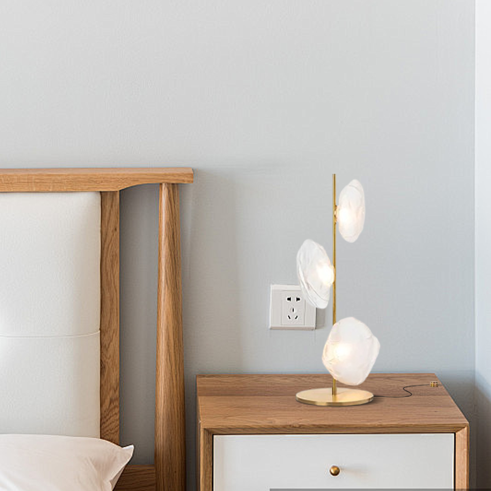 Art Deco Tischlampe LED Unregelmäßig Glas Wohnzimmer