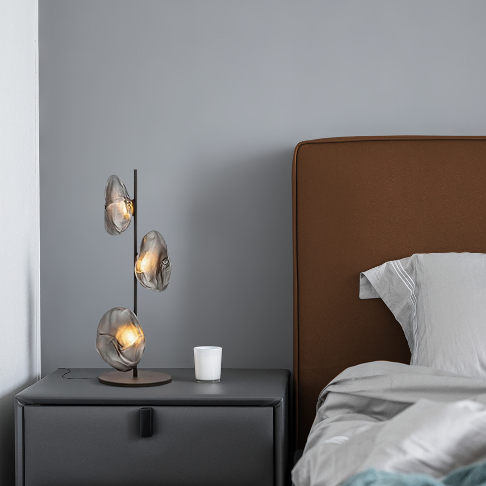 Art Deco Tischlampe LED Unregelmäßig Glas Wohnzimmer
