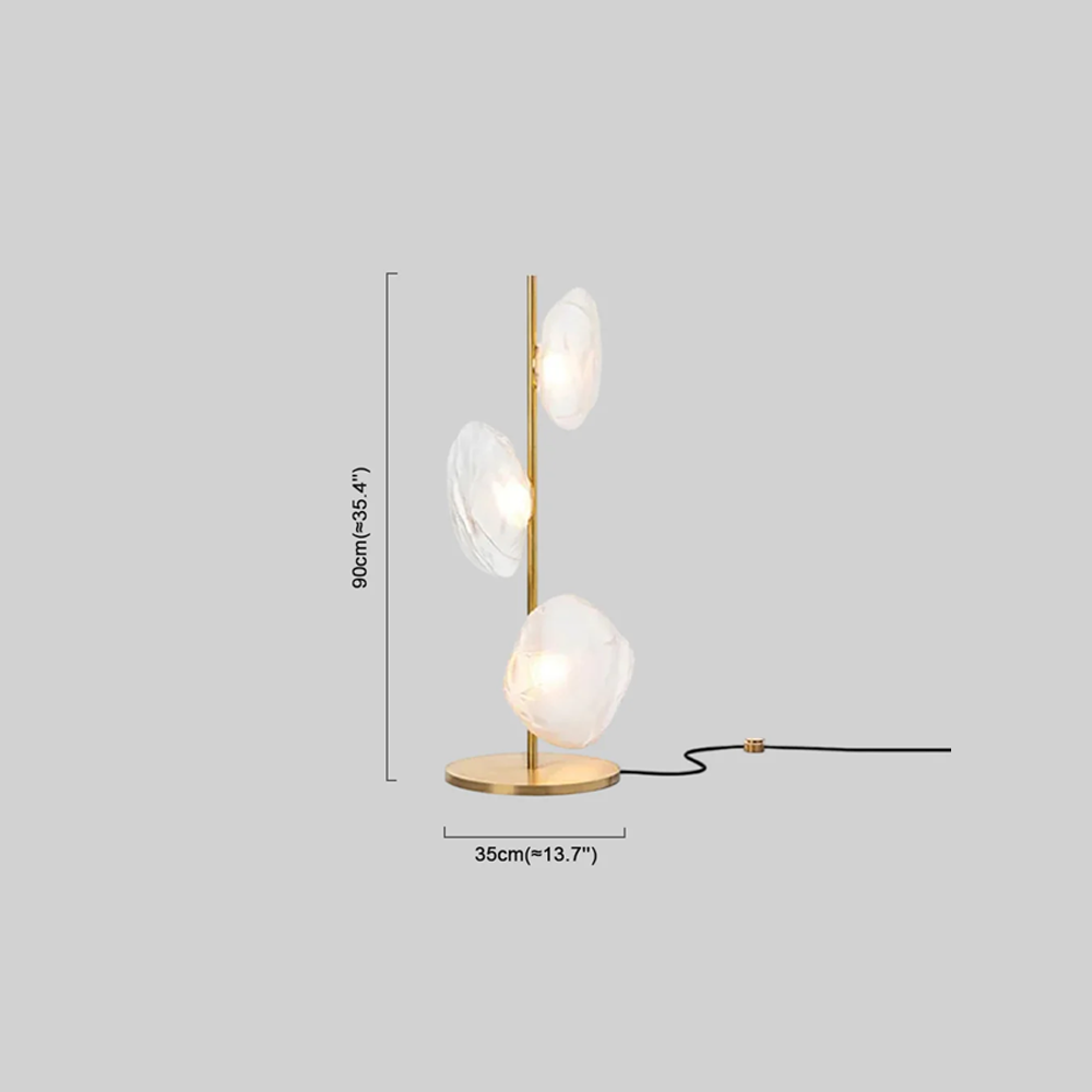 Art Deco Tischlampe LED Unregelmäßig Glas Wohnzimmer