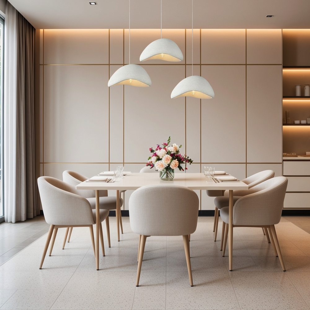 Minimalistisch Pendelleuchte Metall Grau Wohnzimmer