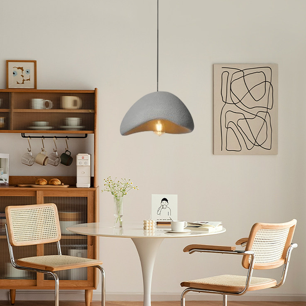 Minimalistisch Pendelleuchte Metall Grau Wohnzimmer