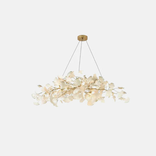 Art Deco Kronleuchter LED Ginko-Blatt 