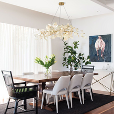 Modern Kronleuchter LED Ginko-Blatt Keramik Metall Wohnzimmer