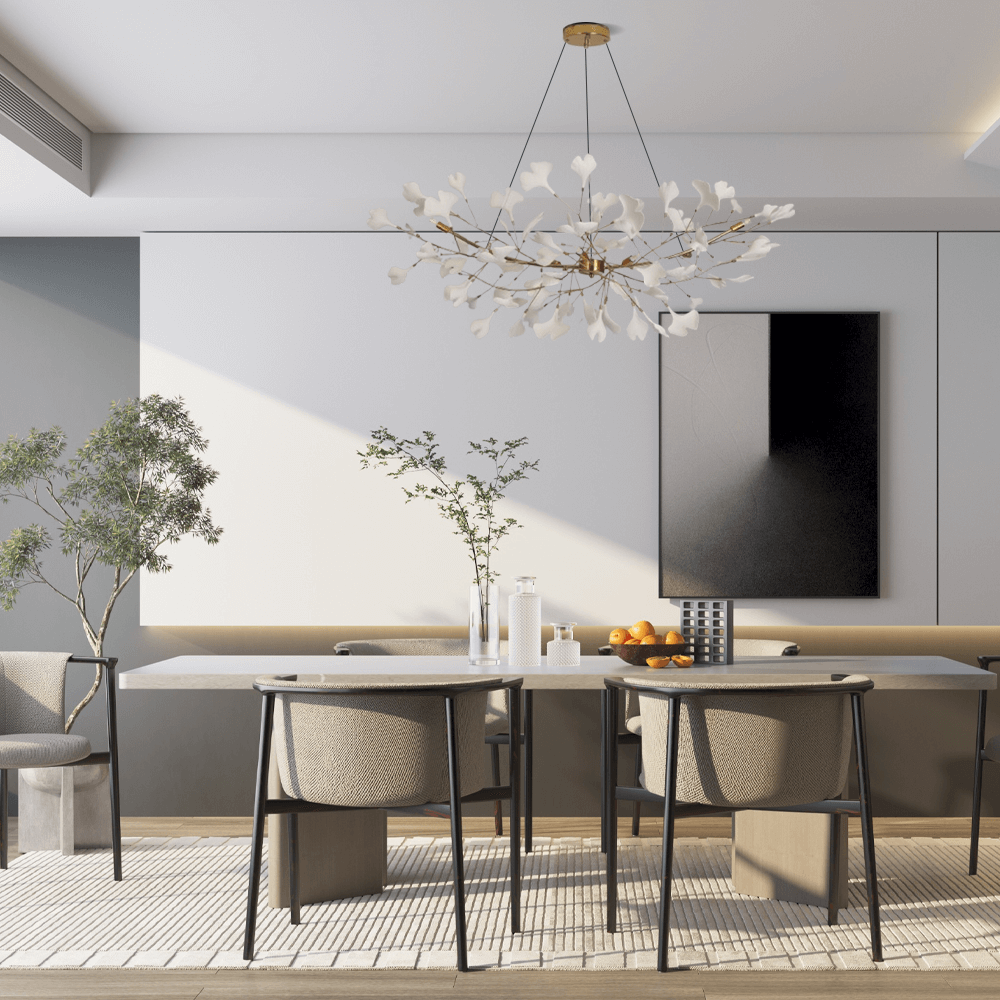 Moderne Kronleuchter Gold/Schwarz Keramik/Metall Wohn/Esszimmer