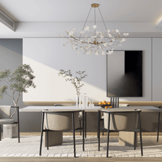 Moderne Kronleuchter Gold/Schwarz Keramik/Metall Wohn/Esszimmer