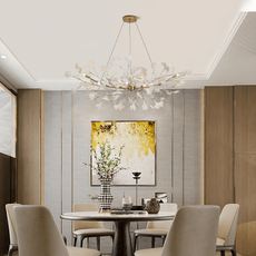 Moderne Kronleuchter Gold/Schwarz Keramik/Metall Wohn/Esszimmer