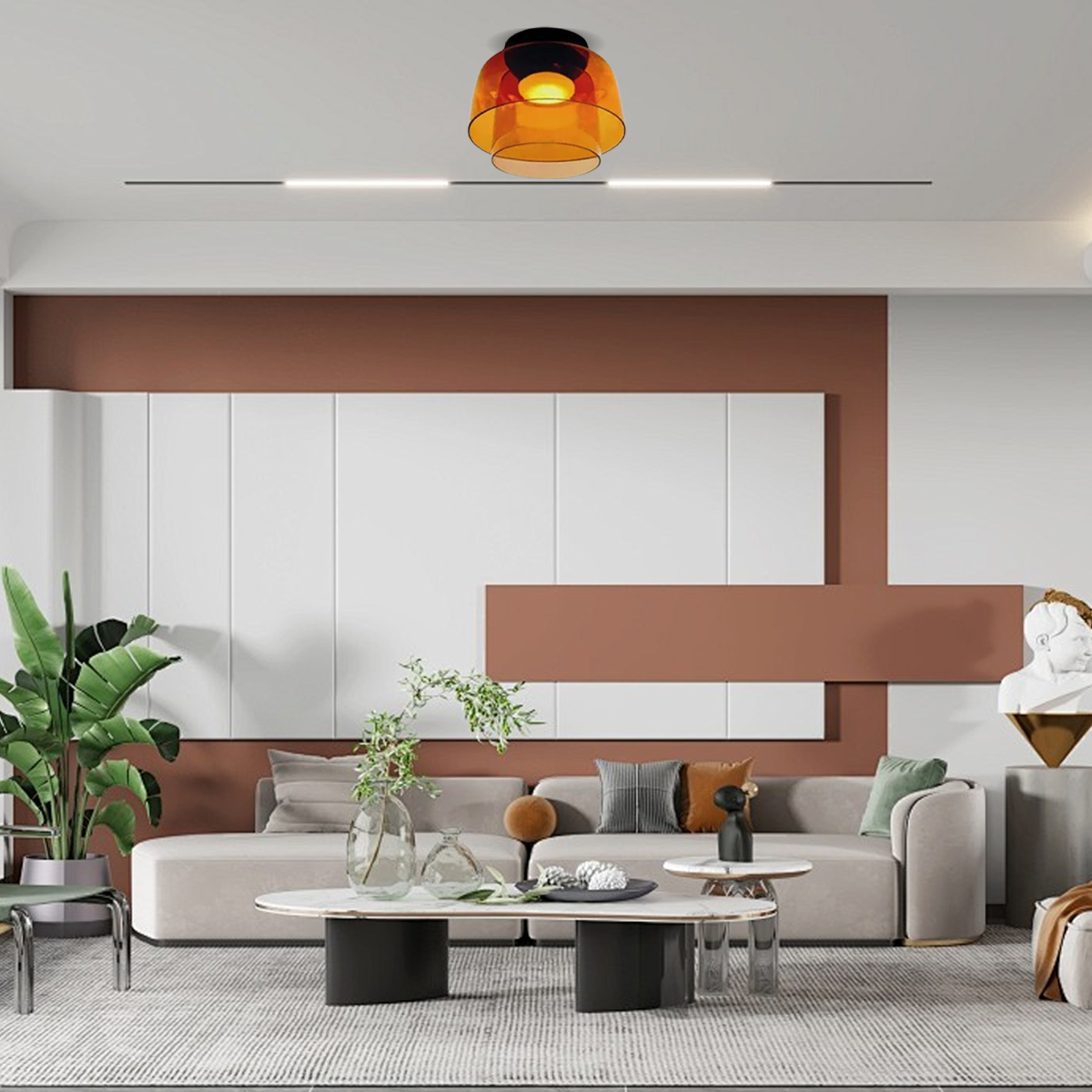 LED Deckenleuchten eignen sich gut für das Wohnzimmer.
