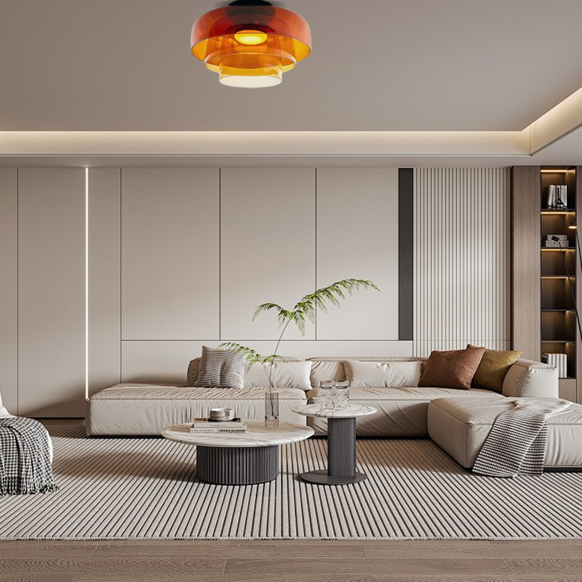 Deckenleuchten eignen sich gut für das Wohnzimmer.

