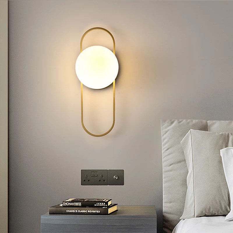 Modern Wandlampe Metall Gold Flur