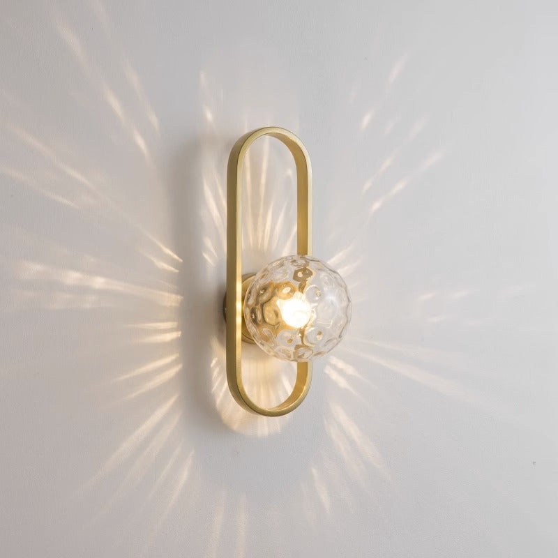 Modern Wandlampe Metall Gold Flur