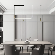 Minimalistische Pendelleuchte LED Lineare-Schwarz- Einfach und stilvoll