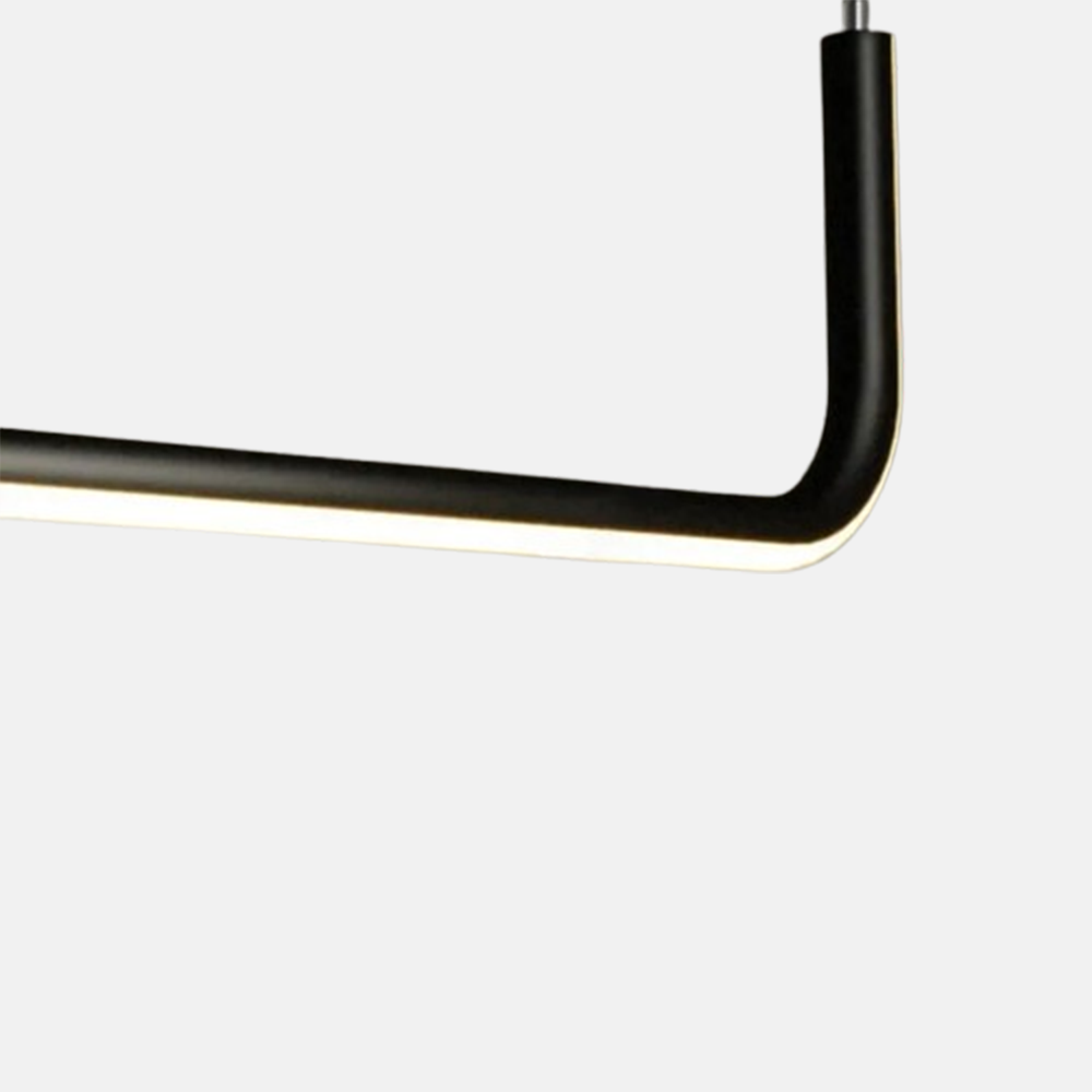 Minimalistische Pendelleuchte LED us Metall und Silikon