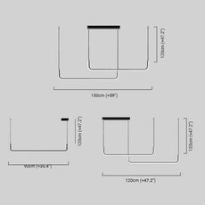 Maßzeichnung der Minimalistische Pendelleuchte