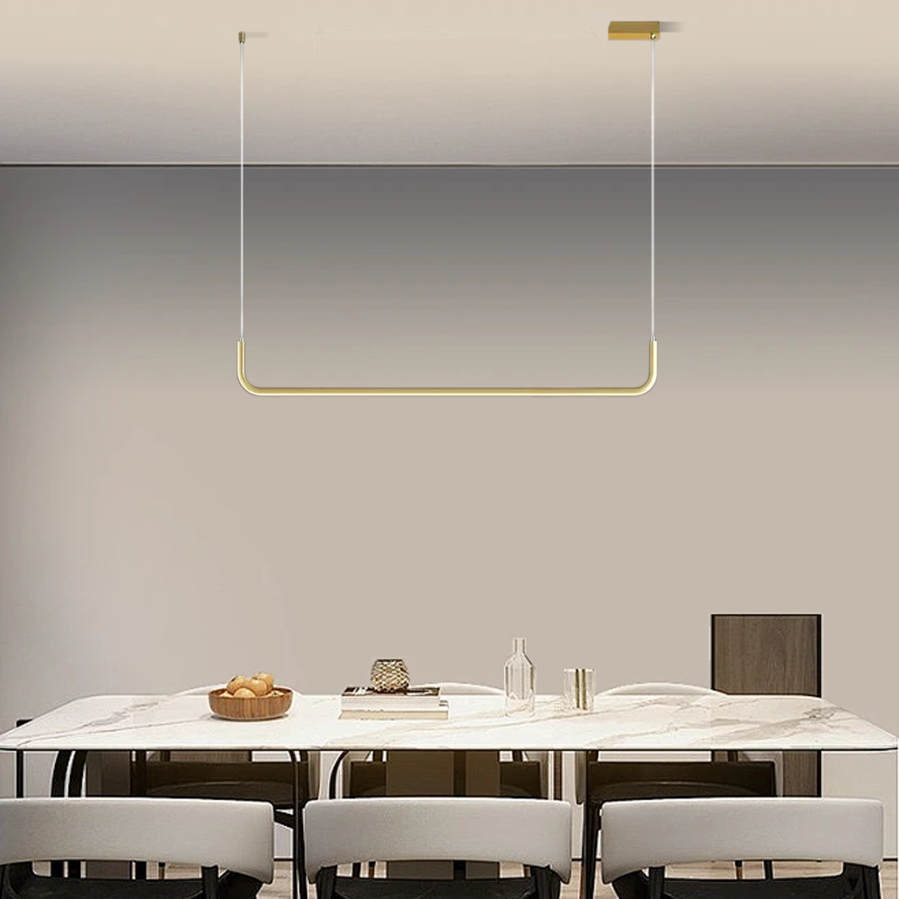 Minimalistische Pendelleuchte LED Lineare-Gold-Luxuriös und edel