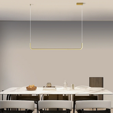 Minimalistische Pendelleuchte LED Lineare-Gold-Luxuriös und edel